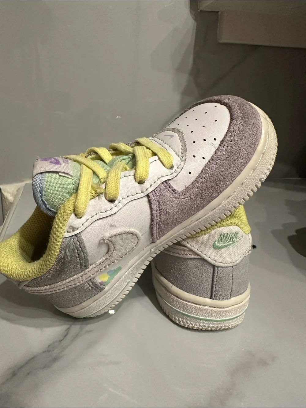 Nike Kids Sneakers - White, Lavender & Yellow